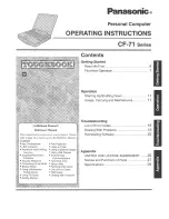 Panasonic CF71EY6GBAM - PERSONAL COMPUTER Operating Instructions Manual preview