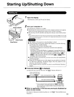 Предварительный просмотр 11 страницы Panasonic CF71EY6GBAM - PERSONAL COMPUTER Operating Instructions Manual