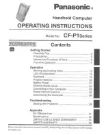 Предварительный просмотр 1 страницы Panasonic CFP1S3BZZ3M - HANDHELD COMPUTER Operating Instructions Manual