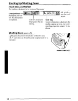 Предварительный просмотр 14 страницы Panasonic CFP1S3BZZ3M - HANDHELD COMPUTER Operating Instructions Manual