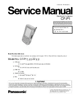Preview for 1 page of Panasonic CFP1S3BZZ3M - HANDHELD COMPUTER Service Manual