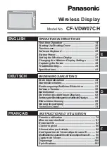 Panasonic CFVDW07CH - WIRELESS LCD DISPLAY Operating Instructions Manual предпросмотр