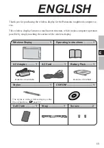 Предварительный просмотр 13 страницы Panasonic CFVDW07CH - WIRELESS LCD DISPLAY Operating Instructions Manual