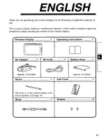 Предварительный просмотр 13 страницы Panasonic CFVDW07M - COMPUTER WIRELESS DISPLAY User Manual