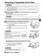 Предварительный просмотр 7 страницы Panasonic CFVFS272W - SUPERDISK DRIVE FOR P.COM Operating Instructions Manual