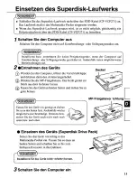 Предварительный просмотр 11 страницы Panasonic CFVFS272W - SUPERDISK DRIVE FOR P.COM Operating Instructions Manual