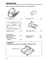 Preview for 6 page of Panasonic Check Pnnting Accountant KX-RC105 Operating Instructions Manual