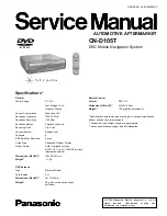 Panasonic CN-D105T Service Manual preview