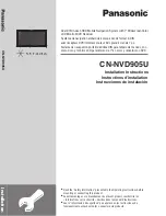 Panasonic CN-NVD905U - Strada - Navigation System Installation Instructions Manual preview