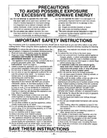 Preview for 3 page of Panasonic Combi Wave NE-C1153 Operating Instructions Manual