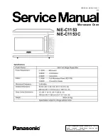 Предварительный просмотр 1 страницы Panasonic Combi Wave NE-C1153 Service Manual