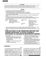 Предварительный просмотр 2 страницы Panasonic Combi Wave NE-C1153 Service Manual