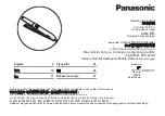 Panasonic Compact Multi Straightener EH-HW17 Operating Instructions Manual preview