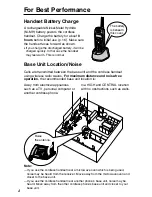 Предварительный просмотр 4 страницы Panasonic Cordless Phon Operating Instructions Manual