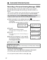 Предварительный просмотр 62 страницы Panasonic Cordless Phon Operating Instructions Manual