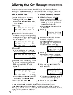 Предварительный просмотр 74 страницы Panasonic Cordless Phon Operating Instructions Manual