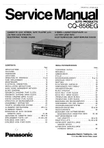 Предварительный просмотр 1 страницы Panasonic CQ-858EG Service Manual