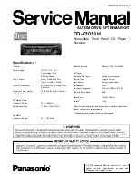 Panasonic CQ-C1013H Service Manual preview