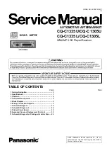 Предварительный просмотр 1 страницы Panasonic CQ-C1305L Service Manual