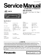 Предварительный просмотр 1 страницы Panasonic CQ-C1315N Service Manual