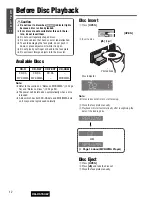 Предварительный просмотр 12 страницы Panasonic CQ-C5153W Operating Instructions Manual