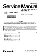 Panasonic CQ-C5153W Service Manual предпросмотр