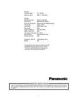 Предварительный просмотр 2 страницы Panasonic CQ-C7300W Service Manual