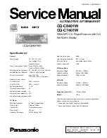 Предварительный просмотр 1 страницы Panasonic CQ-C7401W Service Manual