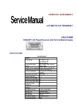 Предварительный просмотр 1 страницы Panasonic CQ-C7402W Service Manual