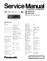 Panasonic CQ-C7413U? CQ-C7113U Service Manual preview