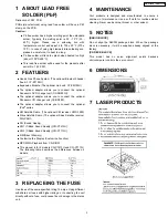 Предварительный просмотр 3 страницы Panasonic CQ-C7413U? CQ-C7113U Service Manual