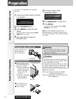 Предварительный просмотр 12 страницы Panasonic CQ-C8303U - WMA/MP3/CD Player/Receiver With 4096 Color OEL Display Operating Instructions Manual