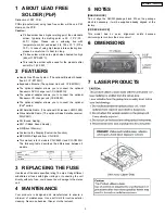 Предварительный просмотр 3 страницы Panasonic CQ-C8303U - WMA/MP3/CD Player/Receiver With 4096 Color OEL Display Service Manual