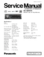 Panasonic CQ-C8405N Service Manual preview