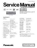 Panasonic CQ-C9901N Service Manual предпросмотр