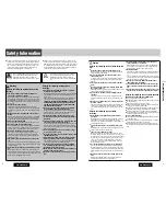 Предварительный просмотр 2 страницы Panasonic CQ-CB8901U - Radio / HD Operating Instructions Manual