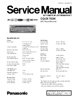 Panasonic CQ-D1703N Service Manual предпросмотр