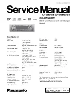 Panasonic CQ-D5501W Service Manual предпросмотр