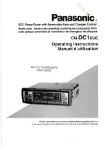 Panasonic CQ-DC1 EUC Operating Instructions Manual preview