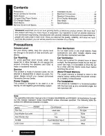 Preview for 2 page of Panasonic CQ-DF200W Operating Instructions Manual