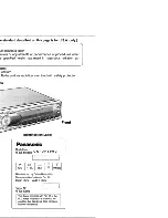 Предварительный просмотр 6 страницы Panasonic CQ-DF600 Operating Instructions Manual