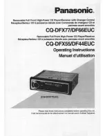 Предварительный просмотр 1 страницы Panasonic CQ-DF66 Operating Operating Instructions Manual