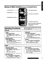 Предварительный просмотр 21 страницы Panasonic CQ-DF66 Operating Operating Instructions Manual