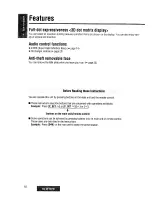 Предварительный просмотр 4 страницы Panasonic CQ-DF701W Operating Instructions Manual