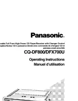 Предварительный просмотр 1 страницы Panasonic CQ-DF800 Operating Instructions Manual