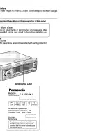 Предварительный просмотр 6 страницы Panasonic CQ-DF800 Operating Instructions Manual