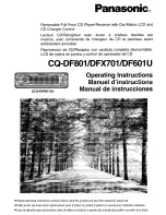 Предварительный просмотр 1 страницы Panasonic CQ-DF801 Operating Instructions Manual