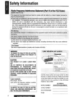 Предварительный просмотр 2 страницы Panasonic CQ-DF801 Operating Instructions Manual