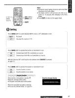 Предварительный просмотр 27 страницы Panasonic CQ-DF801 Operating Instructions Manual