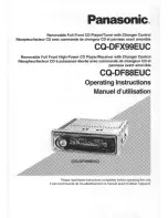 Предварительный просмотр 1 страницы Panasonic CQ-DF88 Operating Instructions Manual